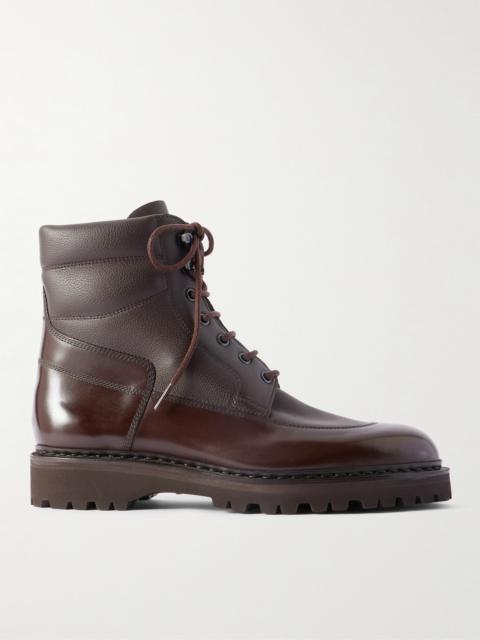 John Lobb Peak Panelled Leather Boots