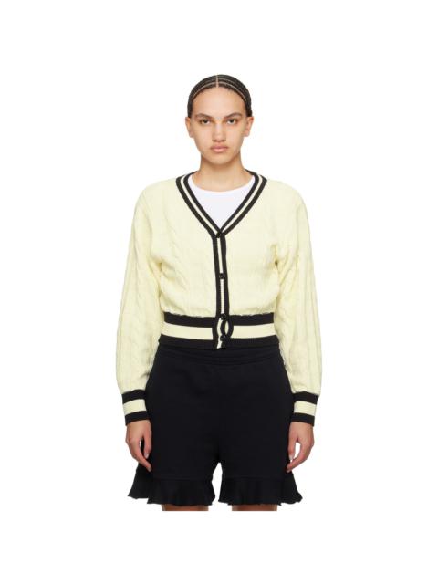 Off-White Heart & Cable Cardigan