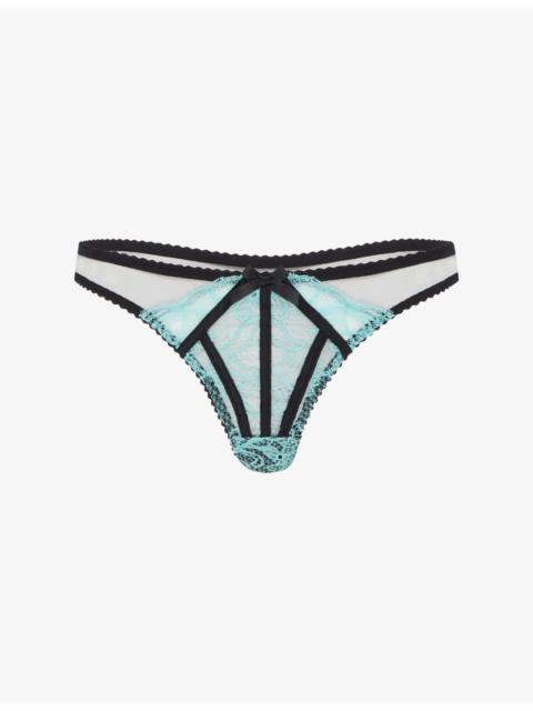 Agent Provocateur Rozlyn Trixie Mesh And Lace Thong