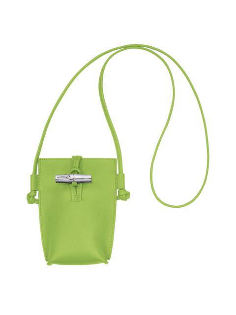 Longchamp Le Roseau Phone case Green Light - Leather