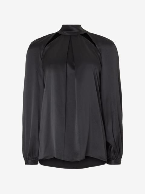Temperley London Amerie cutout silk blouse