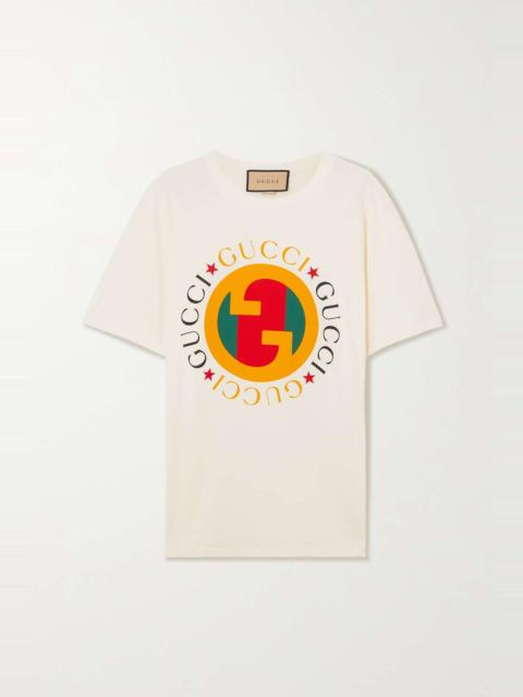 GUCCI G-Loved printed cotton-jersey T-shirt