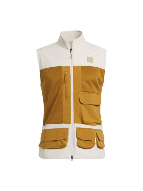 adidas adidas Adicross Full-Zip Golf Vest 'Beige Brown' HS5611