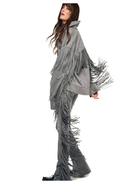 NORMA KAMALI FRINGE SPAT JEANS
