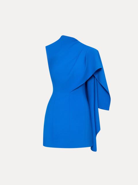 Oscar de la Renta ONE SHOULDER CAPE DRESS