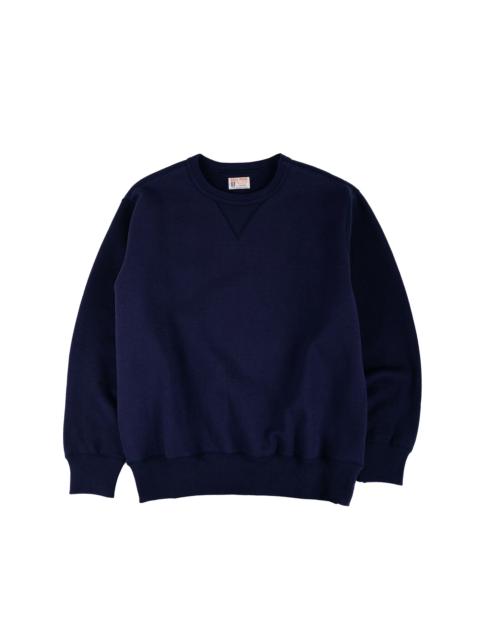 The Real McCoys MC25104 12oz. Ball Park Crewneck Sweatshirt L. Navy