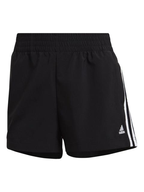 adidas (WMNS) adidas W 3s Wv Sho Training Sports Stripe Woven Shorts Black GM5549