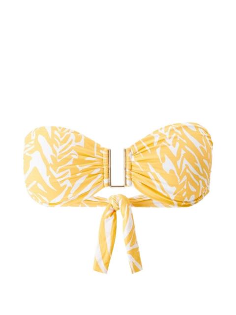 MELISSA ODABASH animal-print strapless bikini top