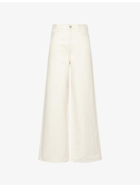 Theory HW Wide-Leg Denim-Blend Jeans
