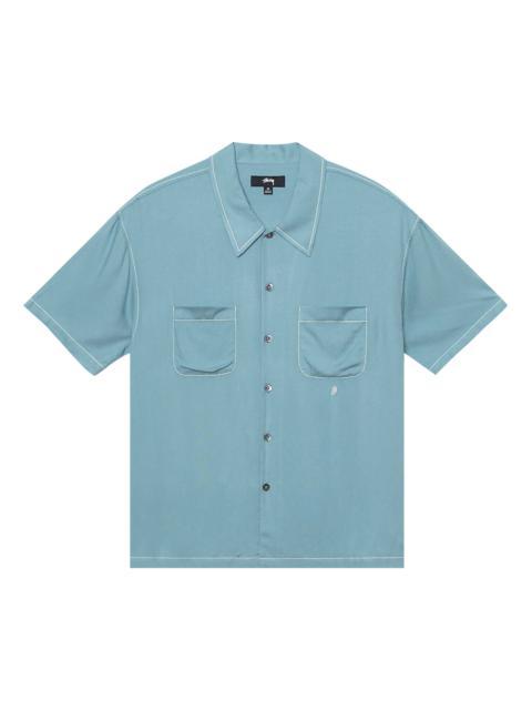 Stussy Contrast Pick Stitched Shirt 'Blue'
