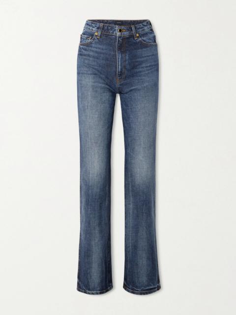 KHAITE Danielle Stretch High-waist Straight-leg Jeans