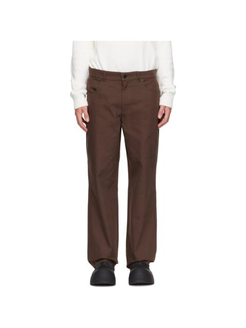 Moncler Brown Canvas Cargo Trousers