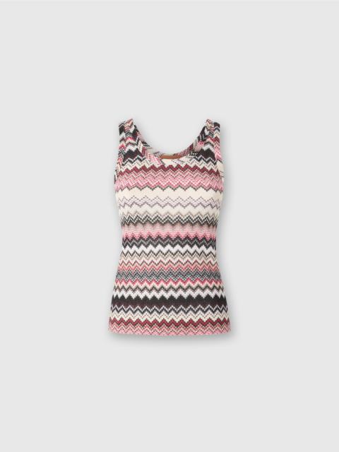 Missoni Tank top with serrated lamé zigzag pattern