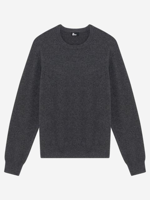 The Kooples GREY CASHMERE ROUND-NECK SWEATER