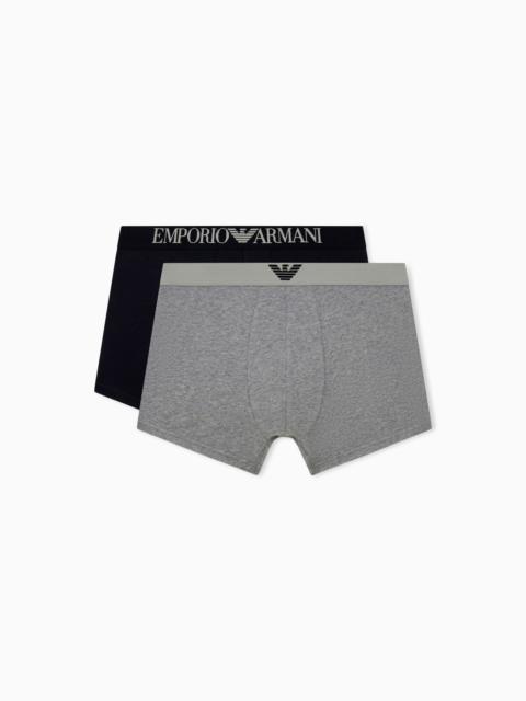 EMPORIO ARMANI 2-PACK TRUNK IN REGULAR FIT ENDURANCE COTTON JERSEY