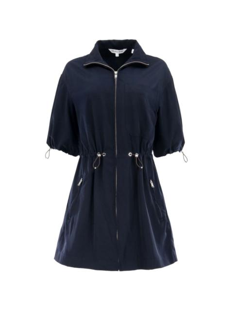 VERONICA BEARD drawstring zip mini dress