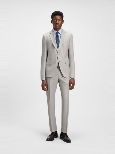 BOSS SLIM-FIT SUIT IN MICRO-PATTERNED VIRGIN WOOL
