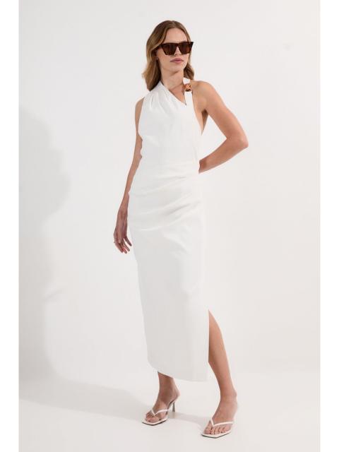 KAREN MILLEN Polished Tailored Asymmetric Back Midi Dress