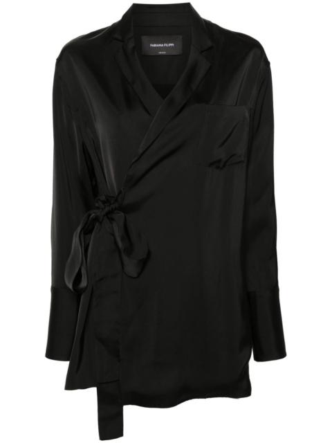 FABIANA FILIPPI open-front satin blazer
