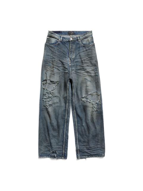 BALENCIAGA (WMNS) Balenciaga Baggy Pants 'Light Blue' 745213TNW014974