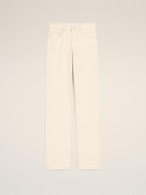 AMI Paris WHITE LARGE-FIT COTTON JEANS