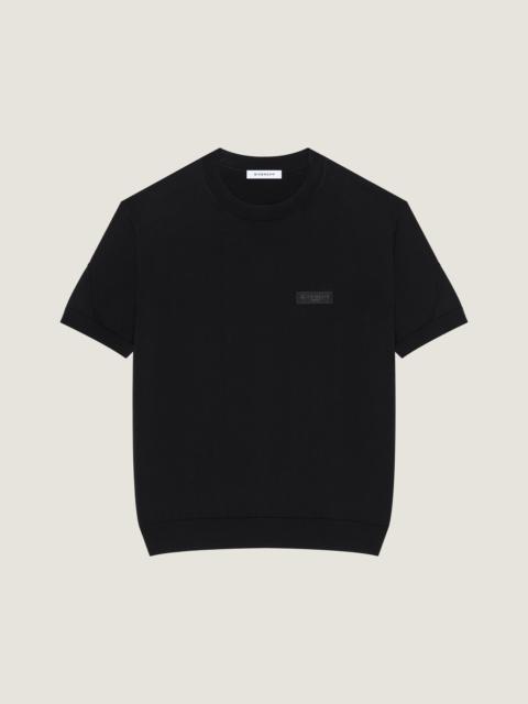 Givenchy COUTURE SEAM T-SHIRT IN KNIT WITH GROS GRAIN DETAIL