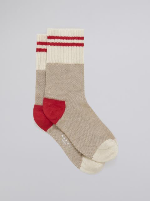 Marni NATURAL MOULINÉ COTTON SOCK