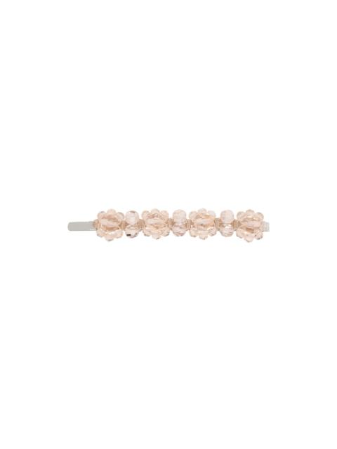 Simone Rocha Silver & Pink Flower Hair Clip