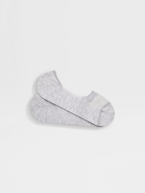 ZEGNA GREY MÉLANGE COTTON BLEND SOCKS