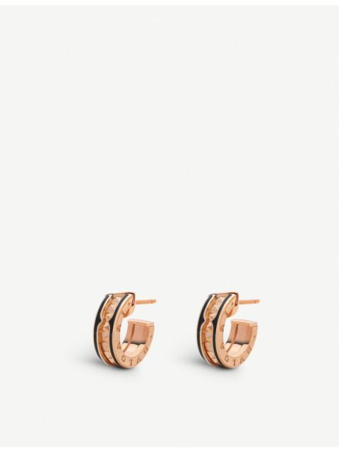 BVLGARI B.zero1 18ct Rose-Gold and Ceramic Hoop Earrings