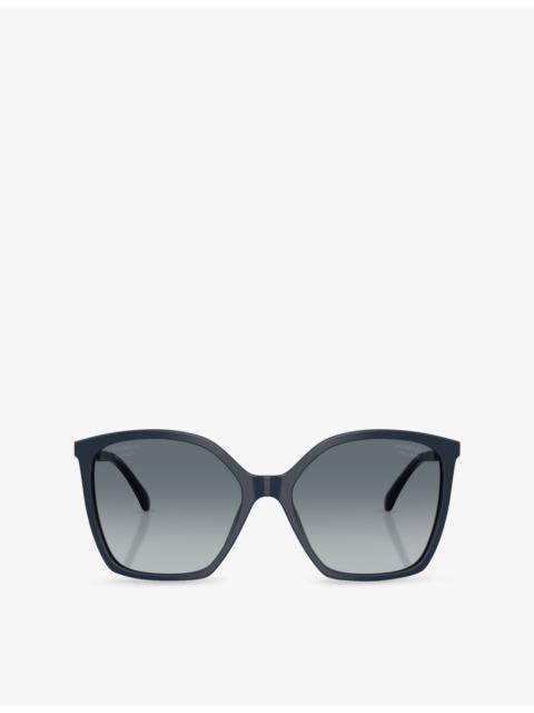 CHANEL CH5546Q Polarised Square-Frame Acetate Sunglasses