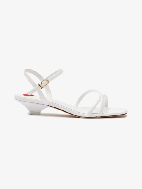 Charlotte Sandal In White Patent Leather