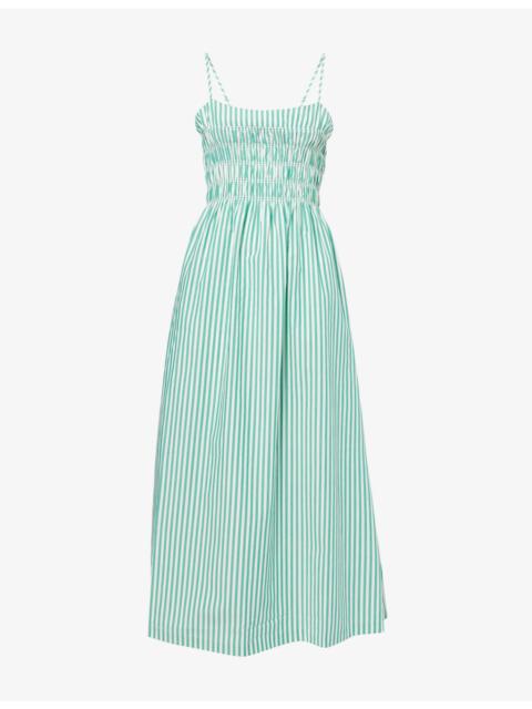 Rails Primrose Striped Cotton-Blend Midi Dress