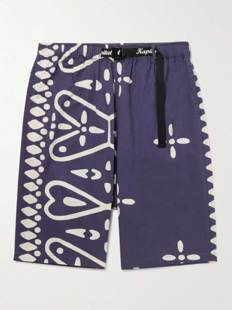 Straight-Leg Printed Combed Cotton-Twill Shorts