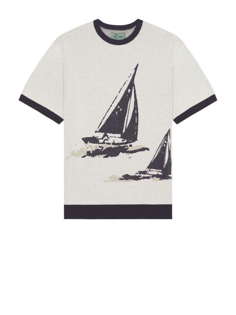 BEAMS PLUS Knit Tee Box Jacquard