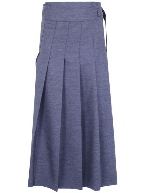 RÓHE Skirt Pleated Wrap "Dark Grey Melange"