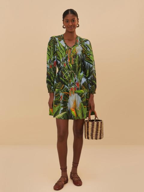 Blue Amazonia Forest Mini Dress