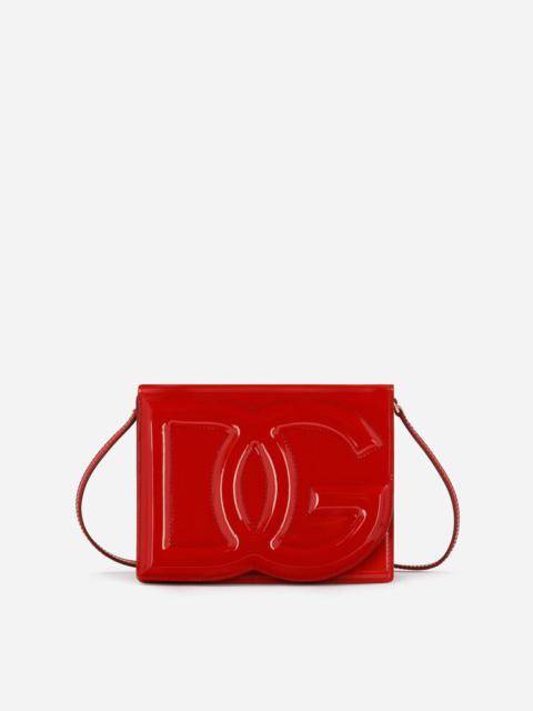 Dolce & Gabbana Patent leather crossbody bag with logo