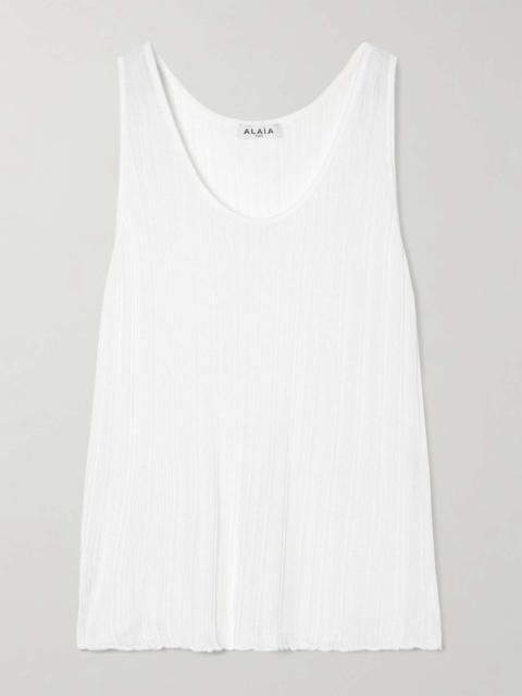 Alaïa Pointelle-knit tank