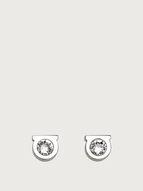 FERRAGAMO GANCINI CRYSTALS EARRINGS