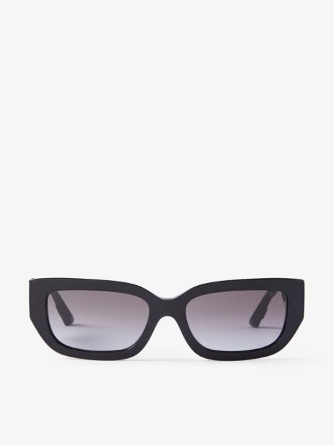 JIMMY CHOO Tatum
Black Rectangular Sunglasses
