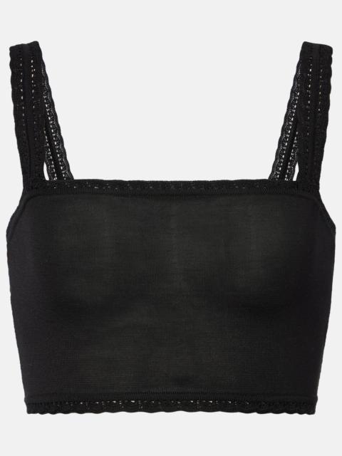 Dolce & Gabbana Knitted silk crop top
