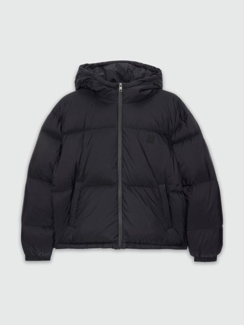 MSGM Short black down jacket in ripstop nylon