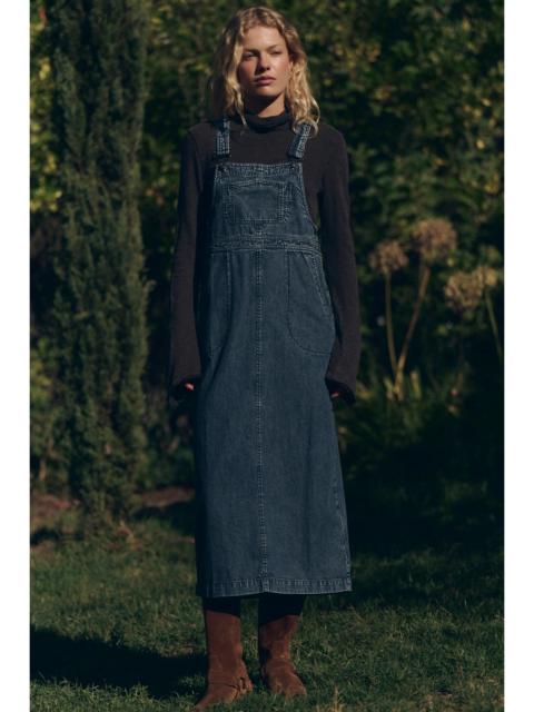 FREE PEOPLE Hanson Solid Apron Midi Dress