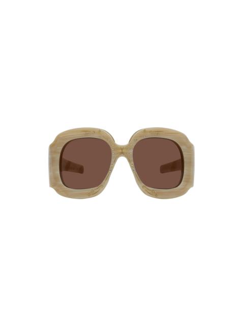 GUCCI Beige Oversized Sunglasses