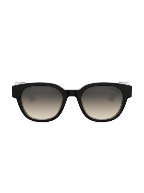 Dior Men's Christian Dior Label 51MM Round Sunglasses - Black Brown