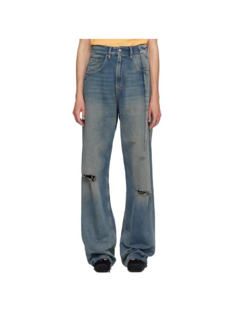 MM6 Maison Margiela Blue Aged Denim Jeans
