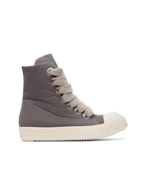 Rick Owens DRKSHDW Gray Hollywood Jumbo Lace Puffer Sneakers