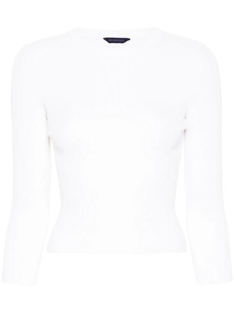 BALENCIAGA BB-pattern Open-knit Jumper