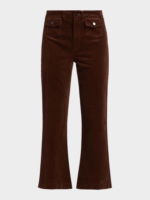 PAIGE Leenah Cotton-Blend Patch Pocket Ankle Jeans
